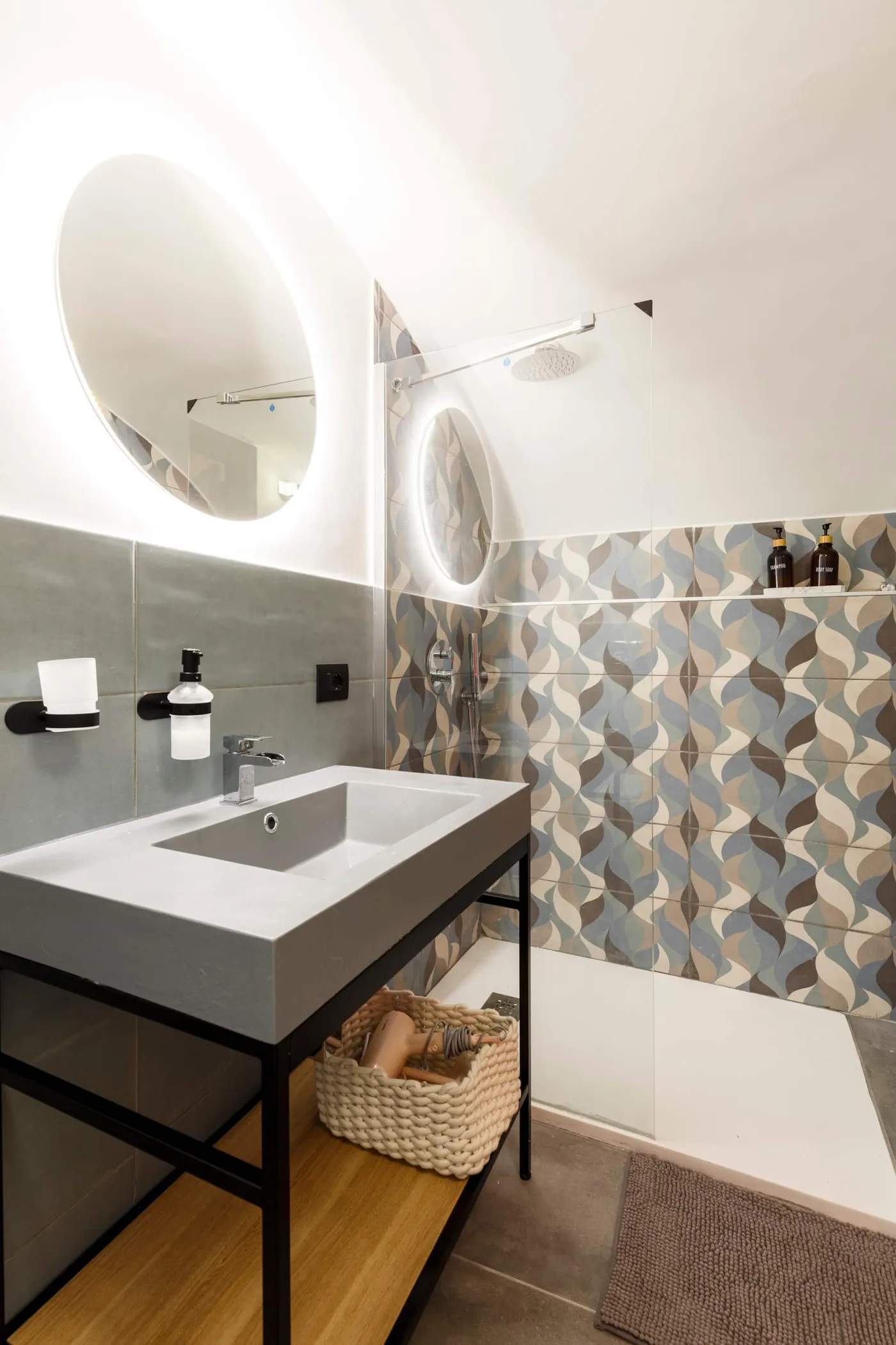 Bathroom with walk-in shower