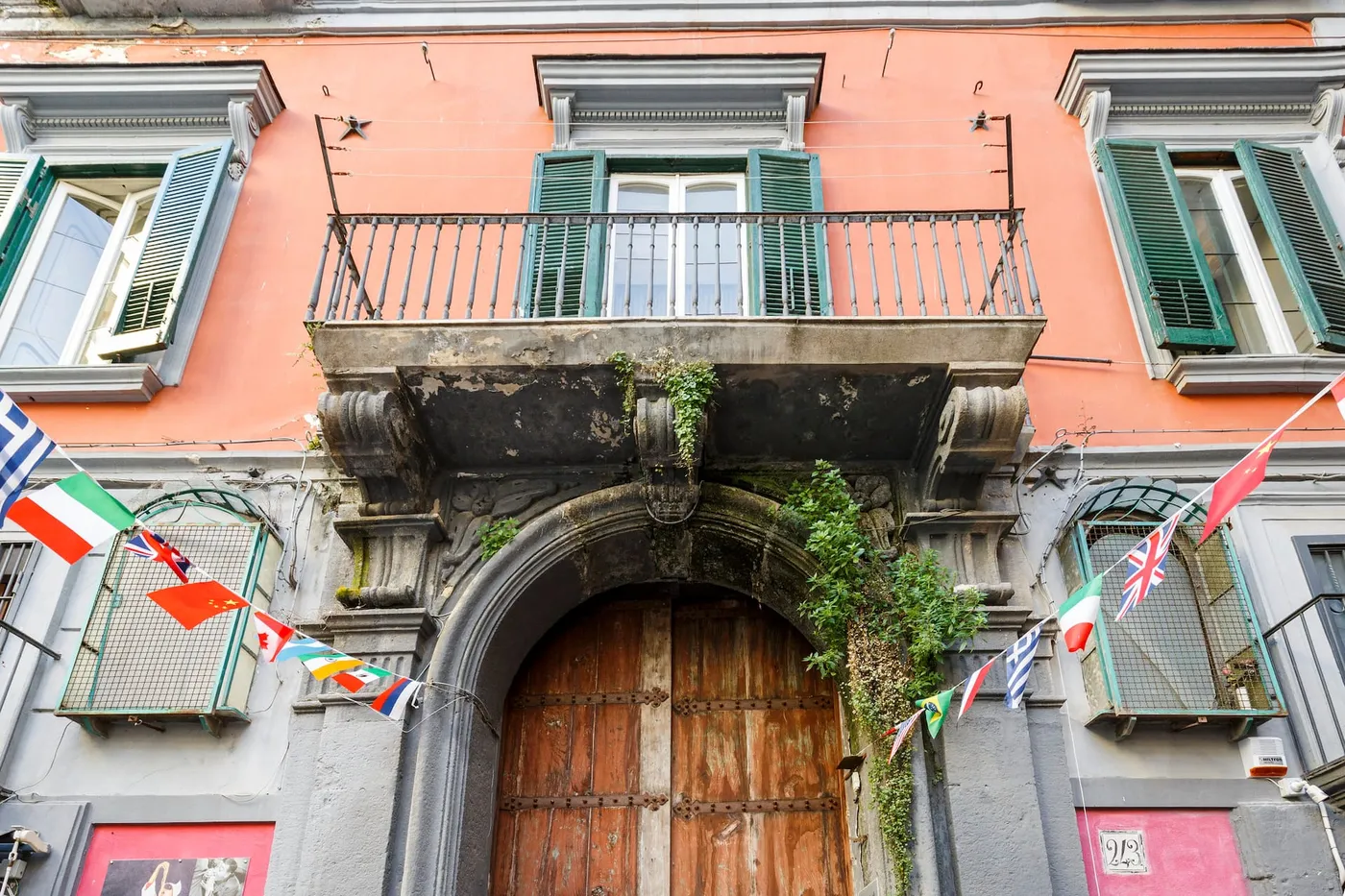 Façade of the historic palazzo