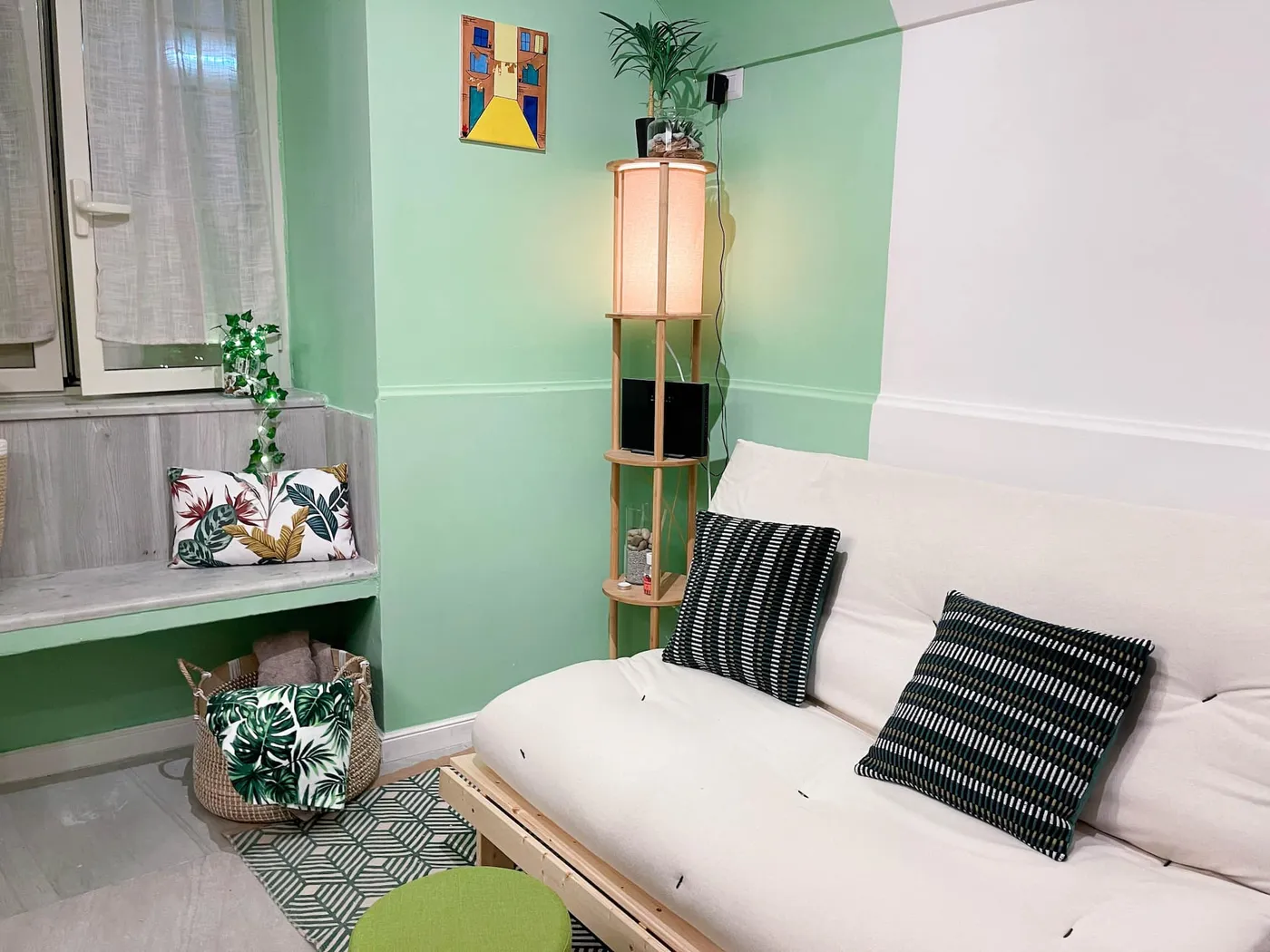 Living room with sofa bed