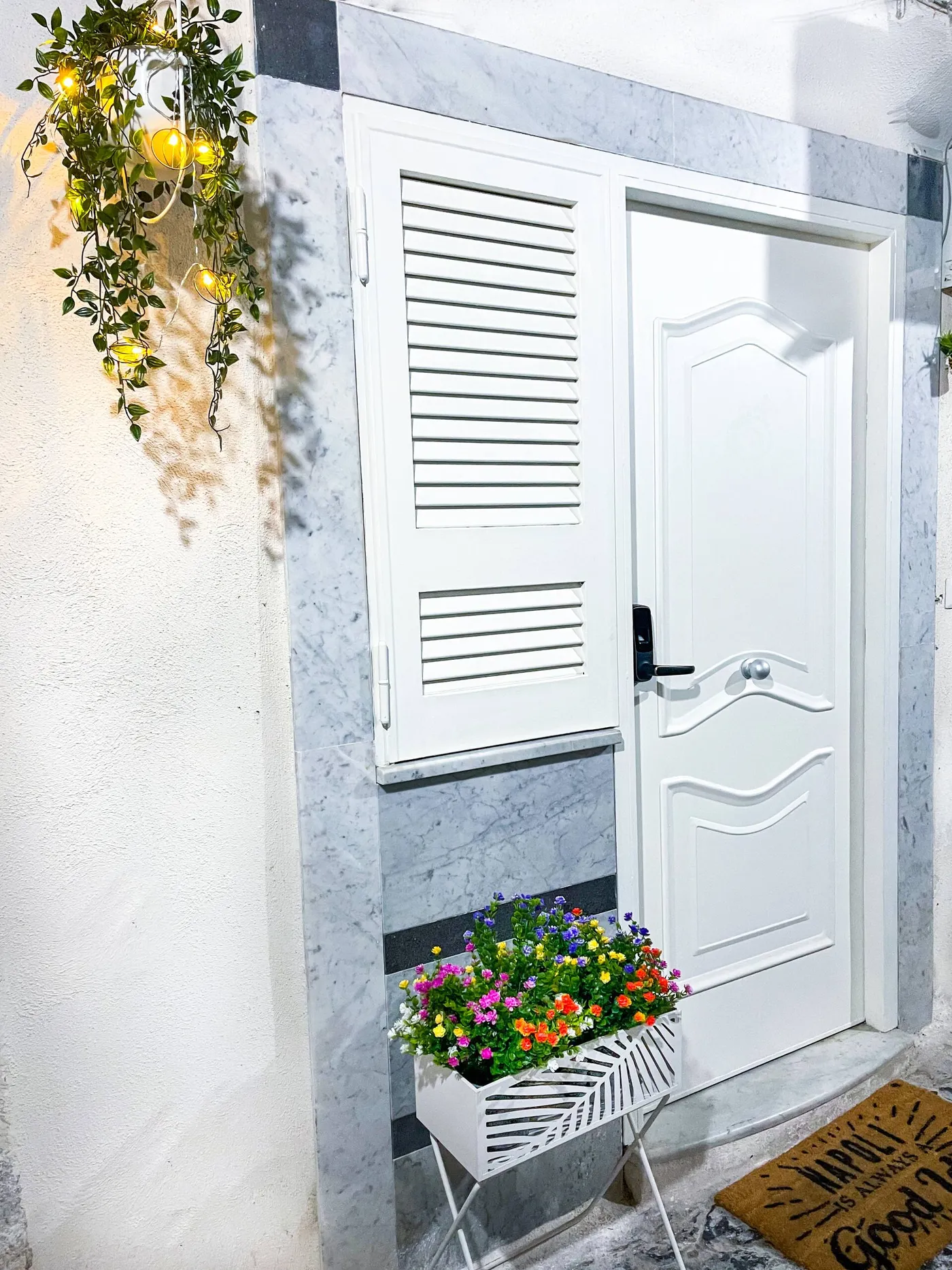 Entrance with flowers