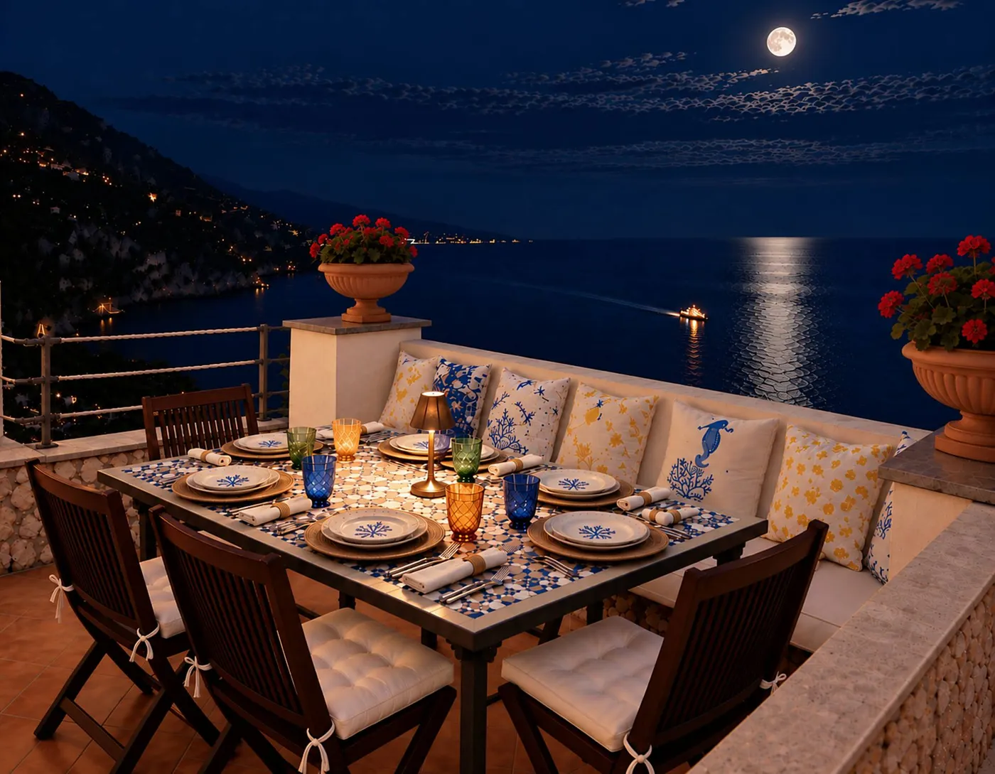 Terrace over the coast